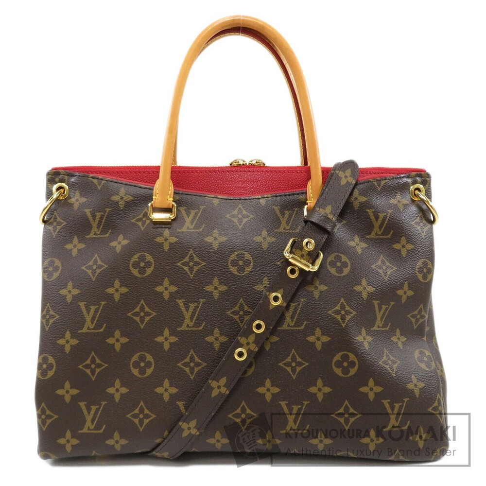 Louis Vuitton Pallas Monogram Cerise Red Handbag Canvas